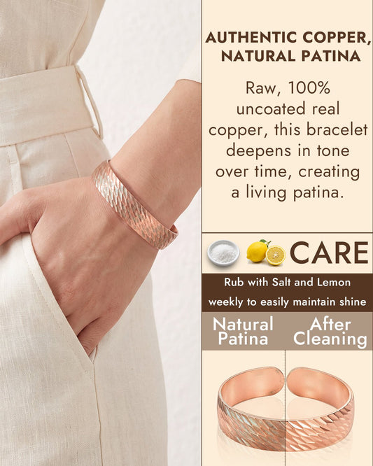 100% pure copper cuff bracelet