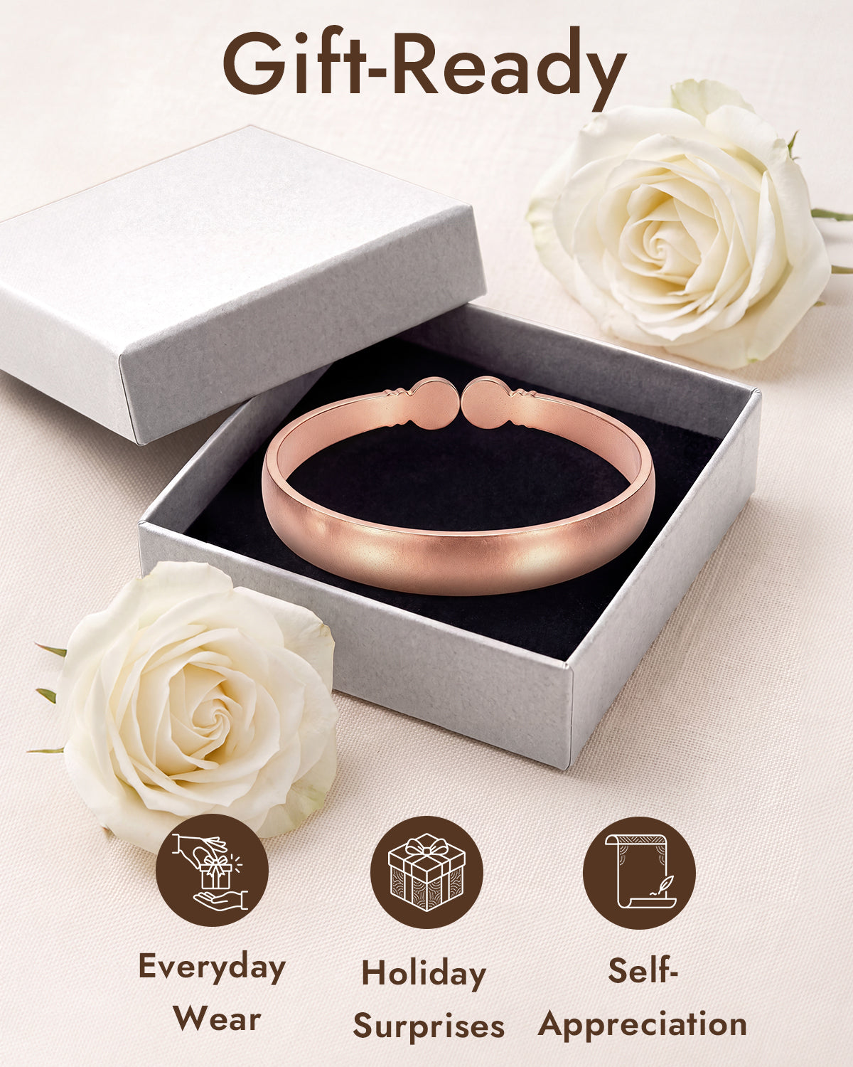 100% Pure Copper Minimalist Matte Bangle