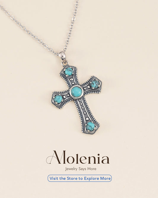 turquoise cross necklace for women