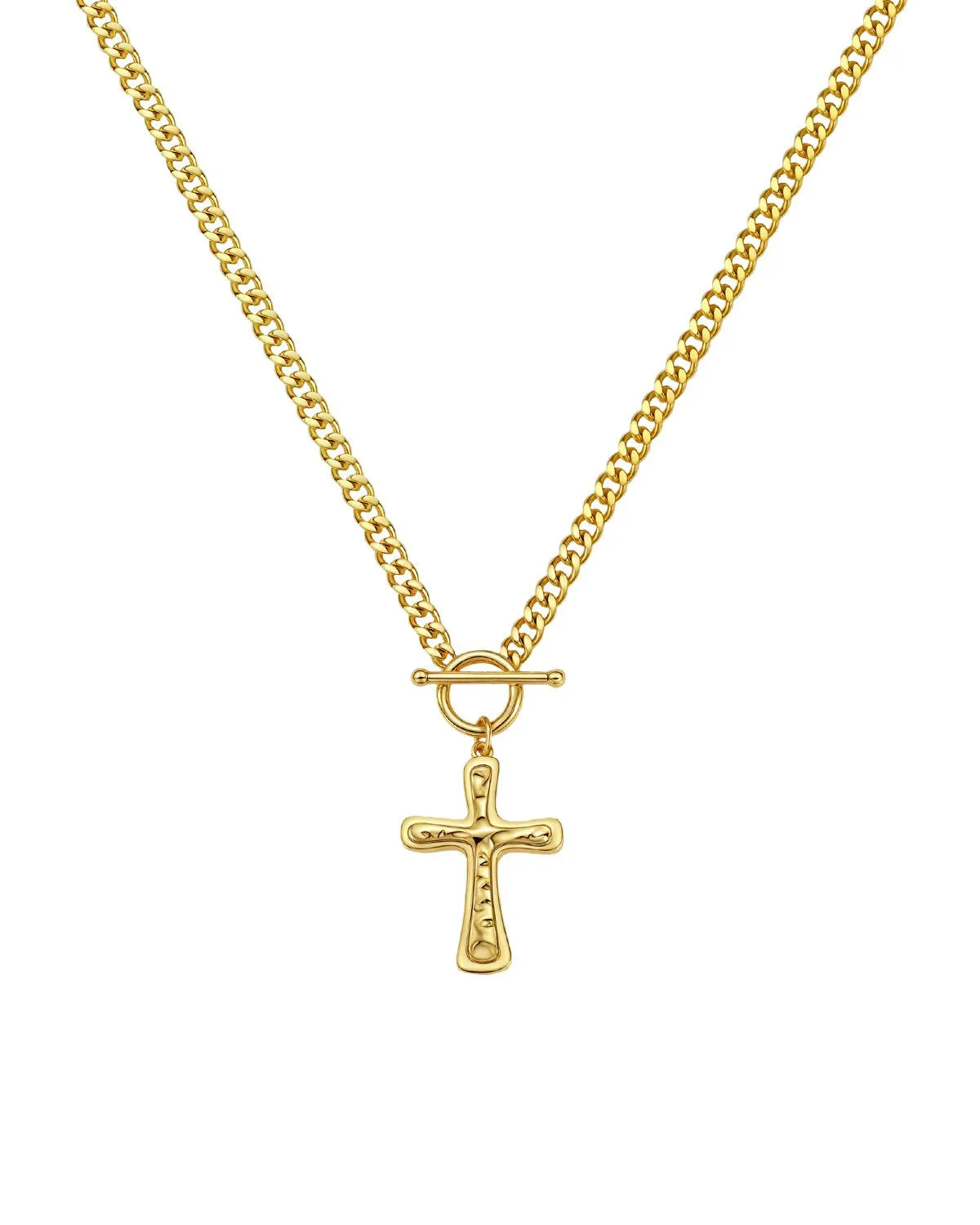 Gold Cross Chain for Women | 14K Gold Plated Siver Cross Necklace