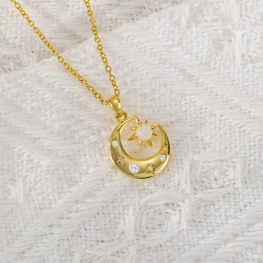 moon charm necklace