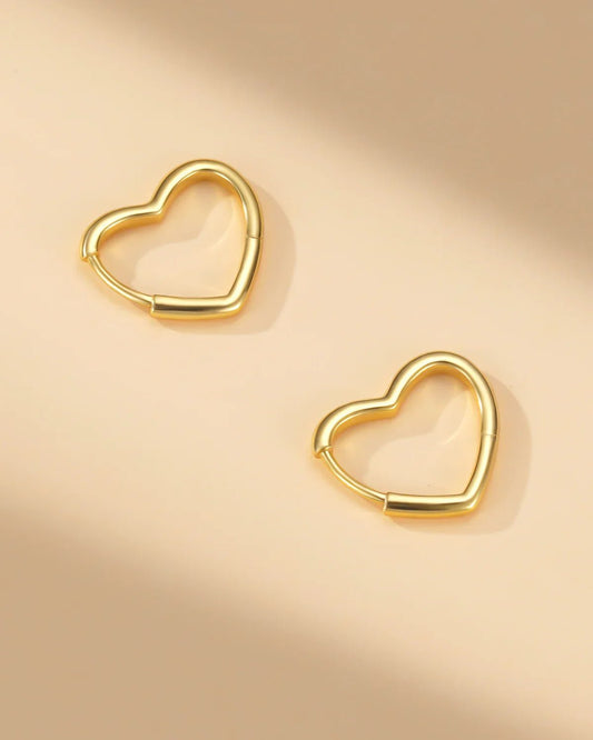heart hoop earrings