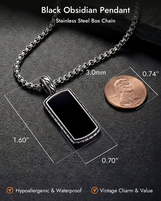 black obsidian necklace