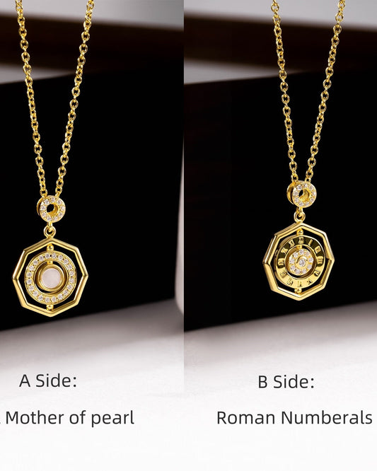 sides necklace roman numerals