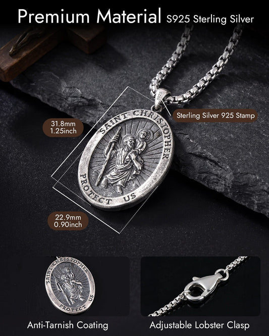 st christopher necklace