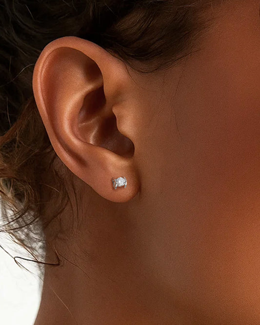 sterling silver moissanite earrings