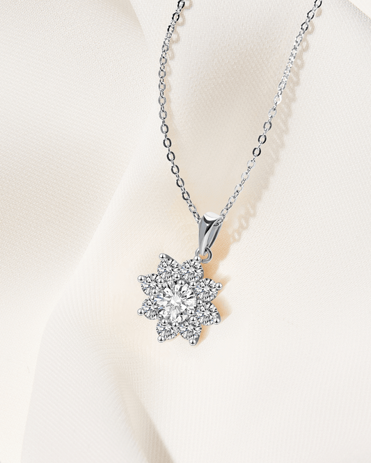 diamond snowflake necklace
