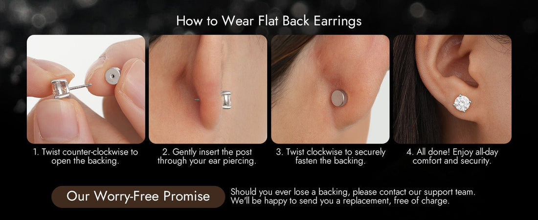 flat back earrings