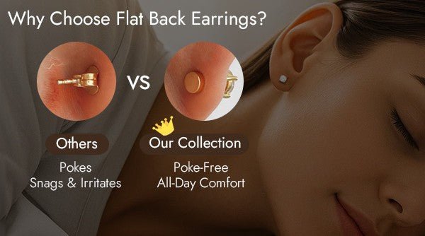 Flat Back Earrings: The Ultimate Guide to Comfort & Style - Molenia Jewelry