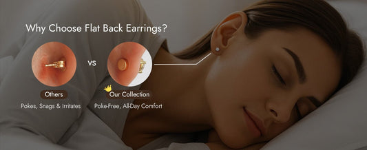 Flat Back Earrings You Can Sleep In Comfortably - Molenia Jewelry