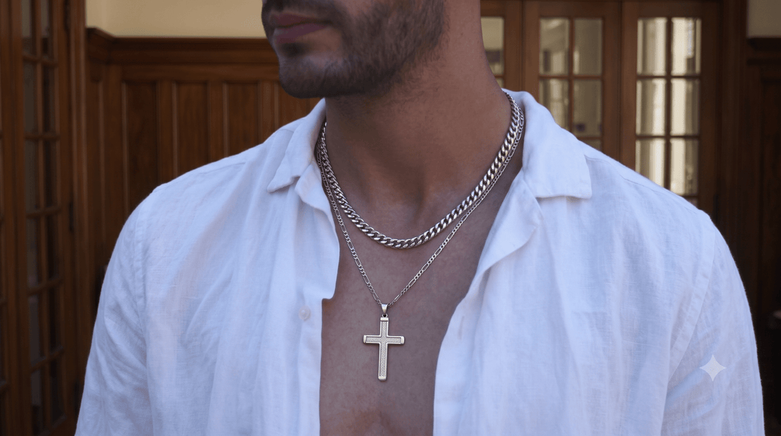 mens cross necklace