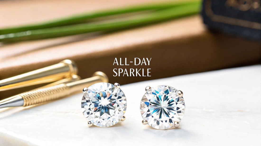 Moissanite Flat Back Earrings: A Guide to All-Day Sparkle