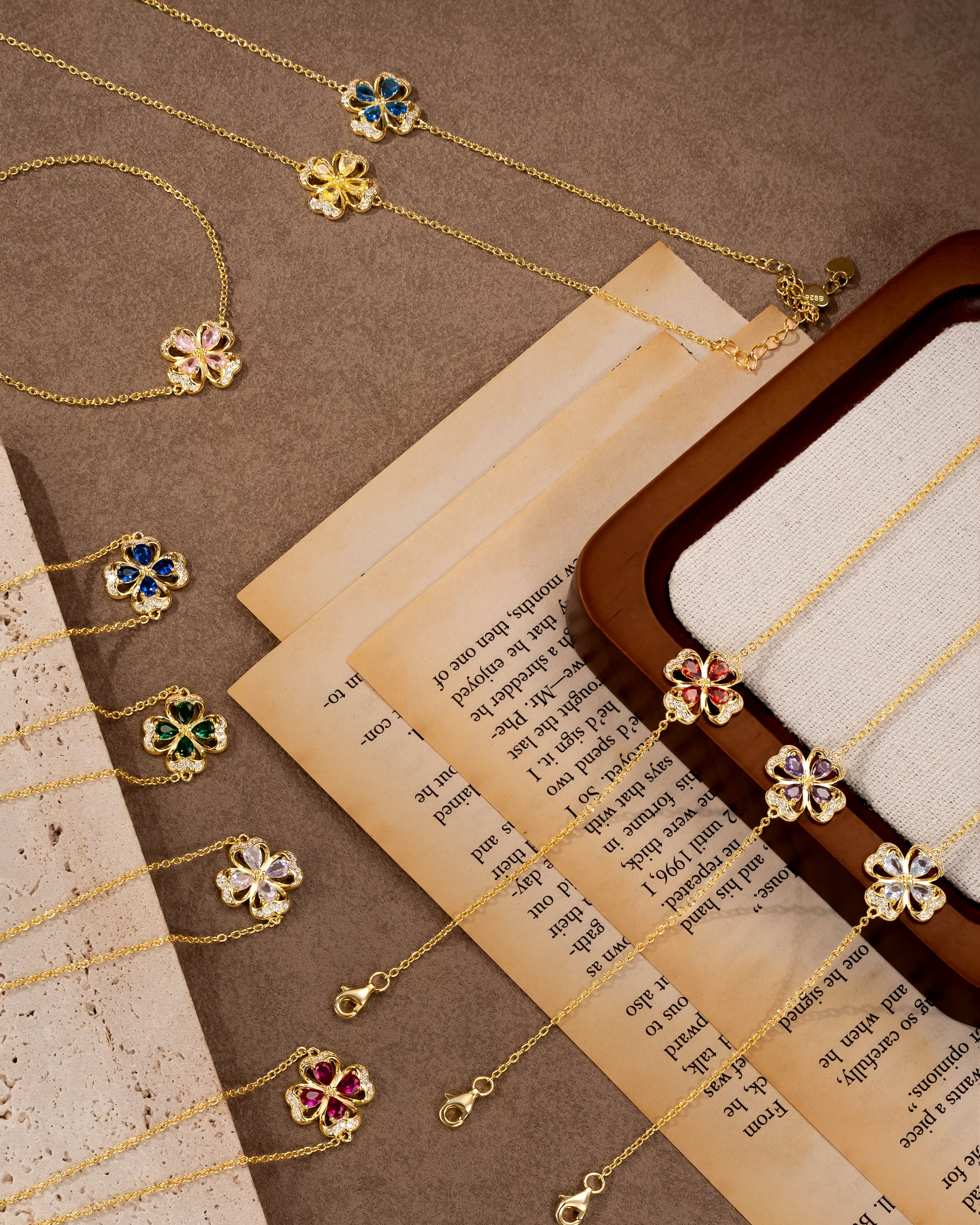 clover birthstone bracelet