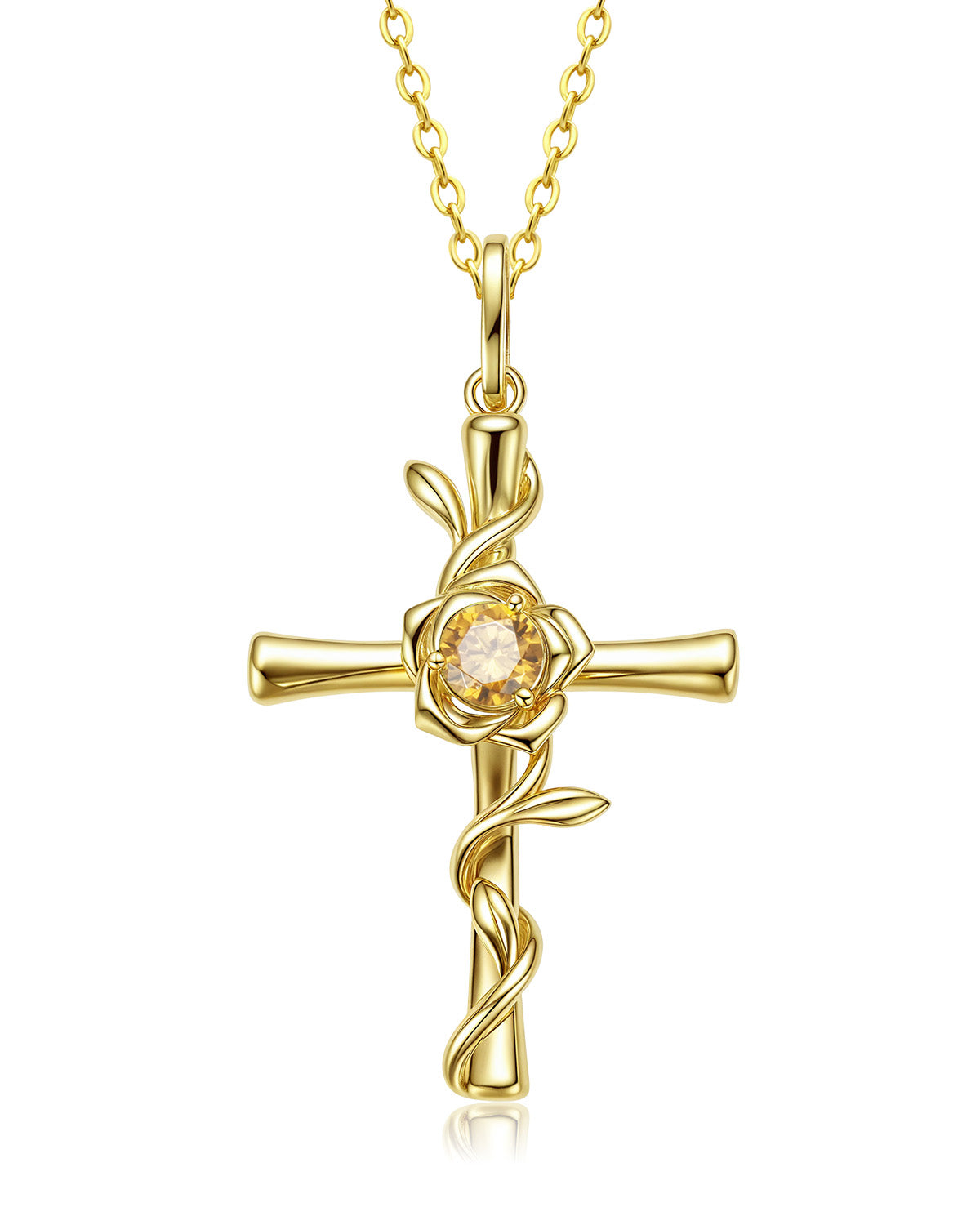 birthstone cross necklace