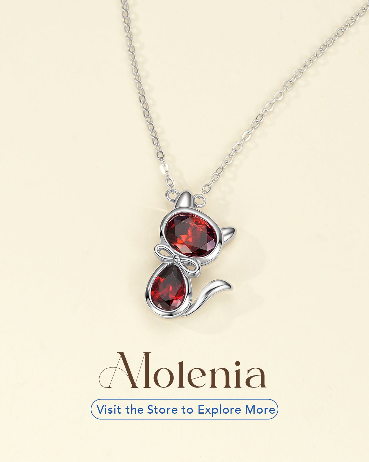 925 sterling silver cat necklace  