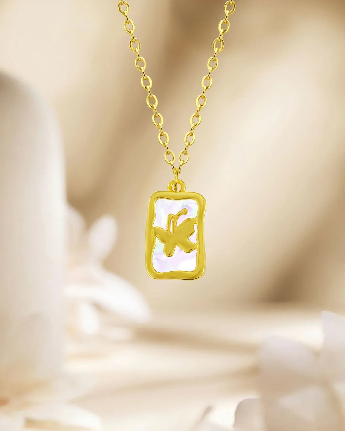 gold butterfly necklace
