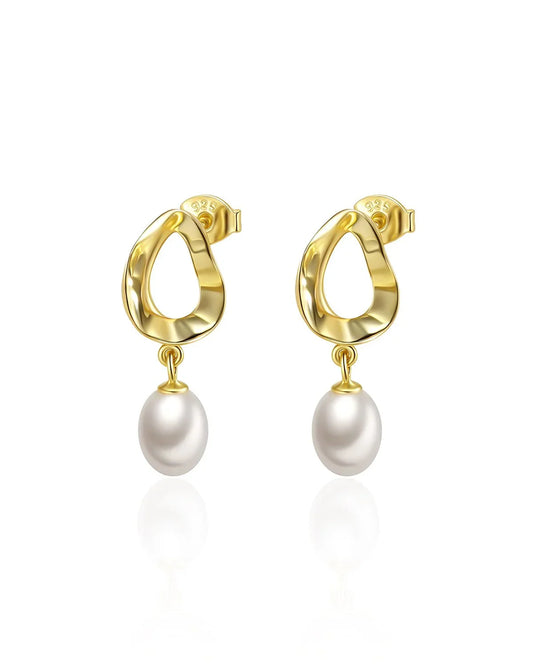 pearl drop earrings