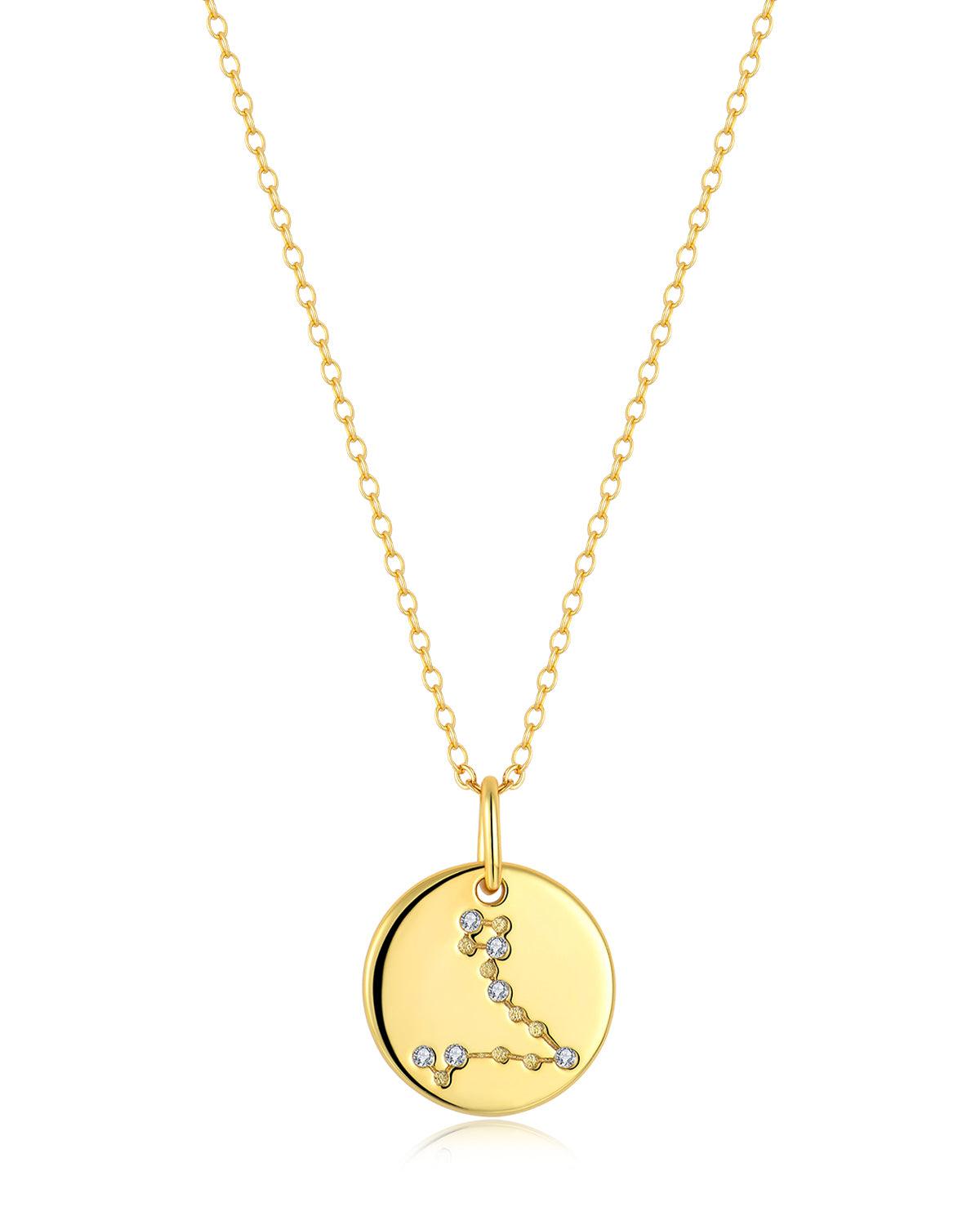 14k Gold Sterling Silver Zodiace Necklace