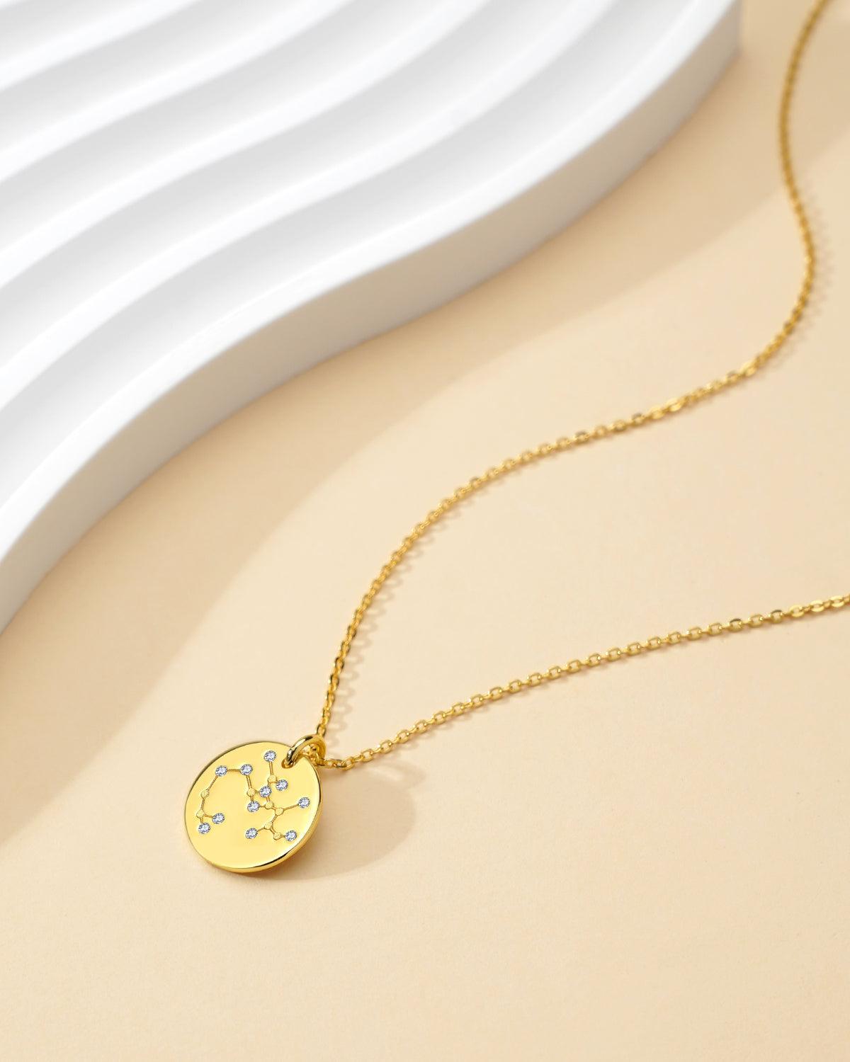 14k Gold Sterling Silver Zodiace Necklace 