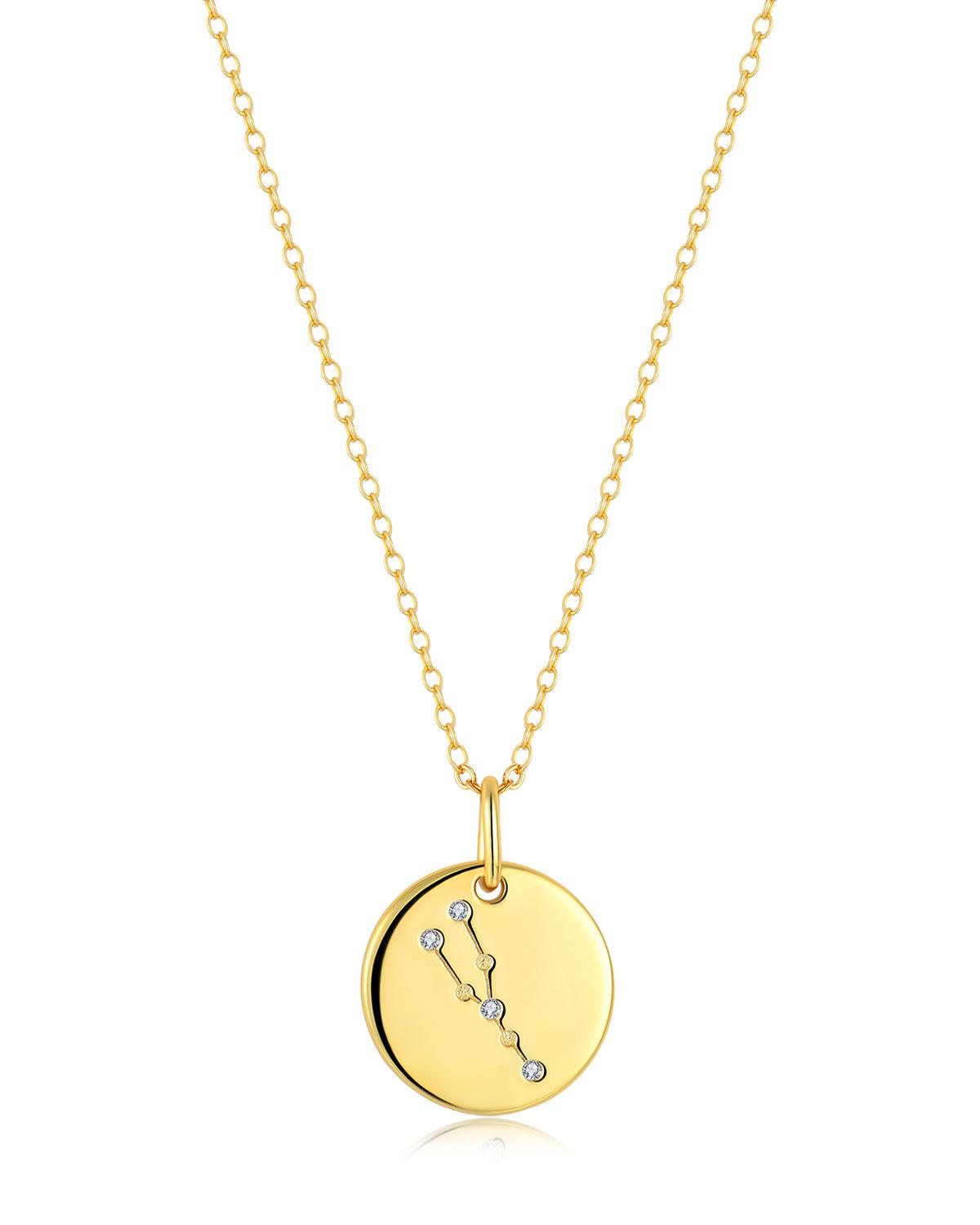 14k Gold Sterling Silver Zodiace Necklace