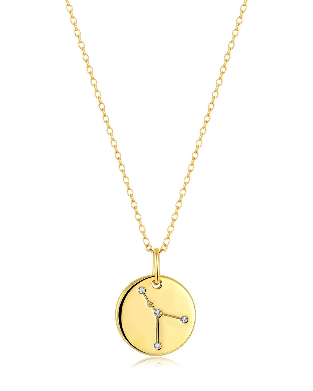 14k Gold Sterling Silver Zodiace Necklace
