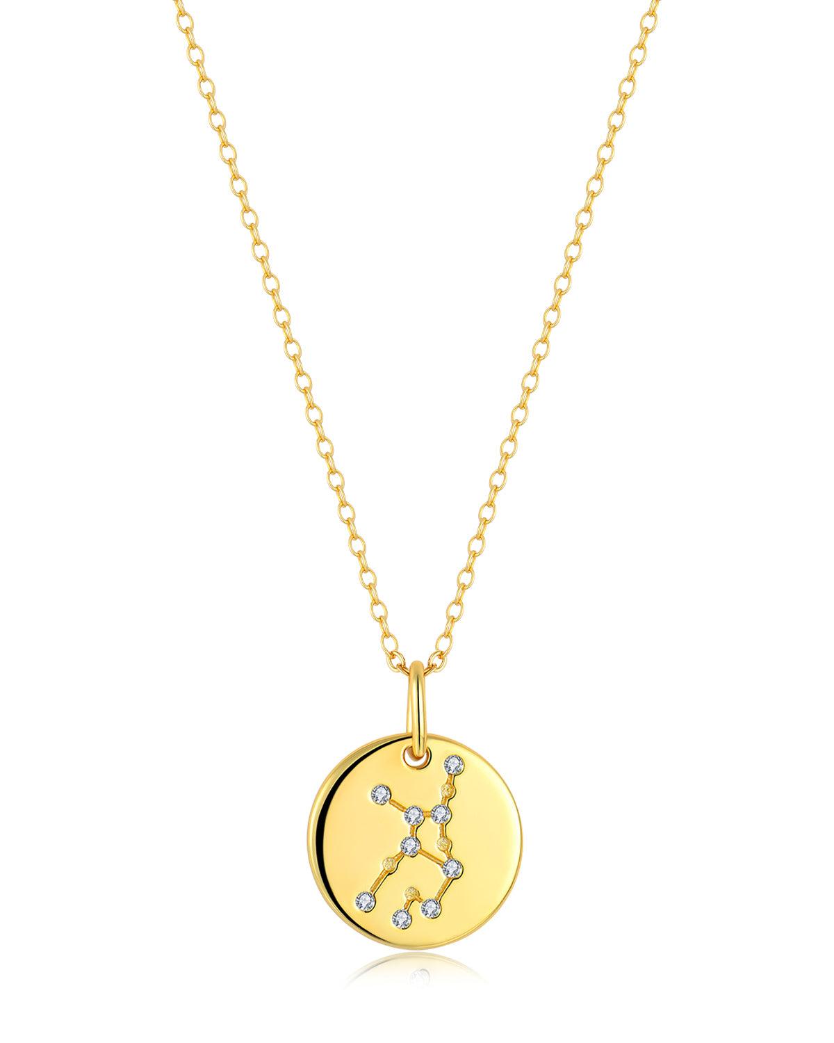 14k Gold Sterling Silver Zodiace Necklace