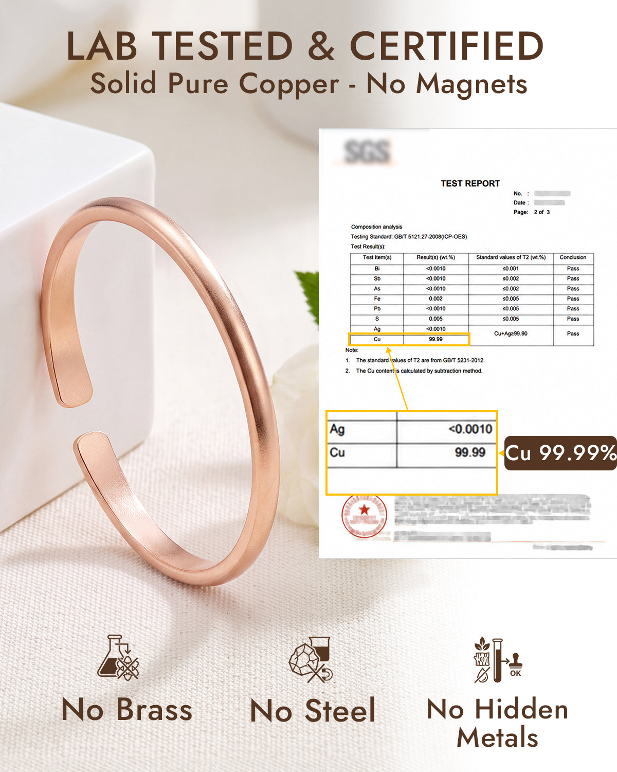 solid copper bracelet