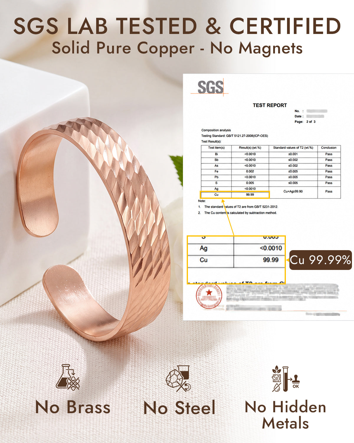 100% pure copper bangle