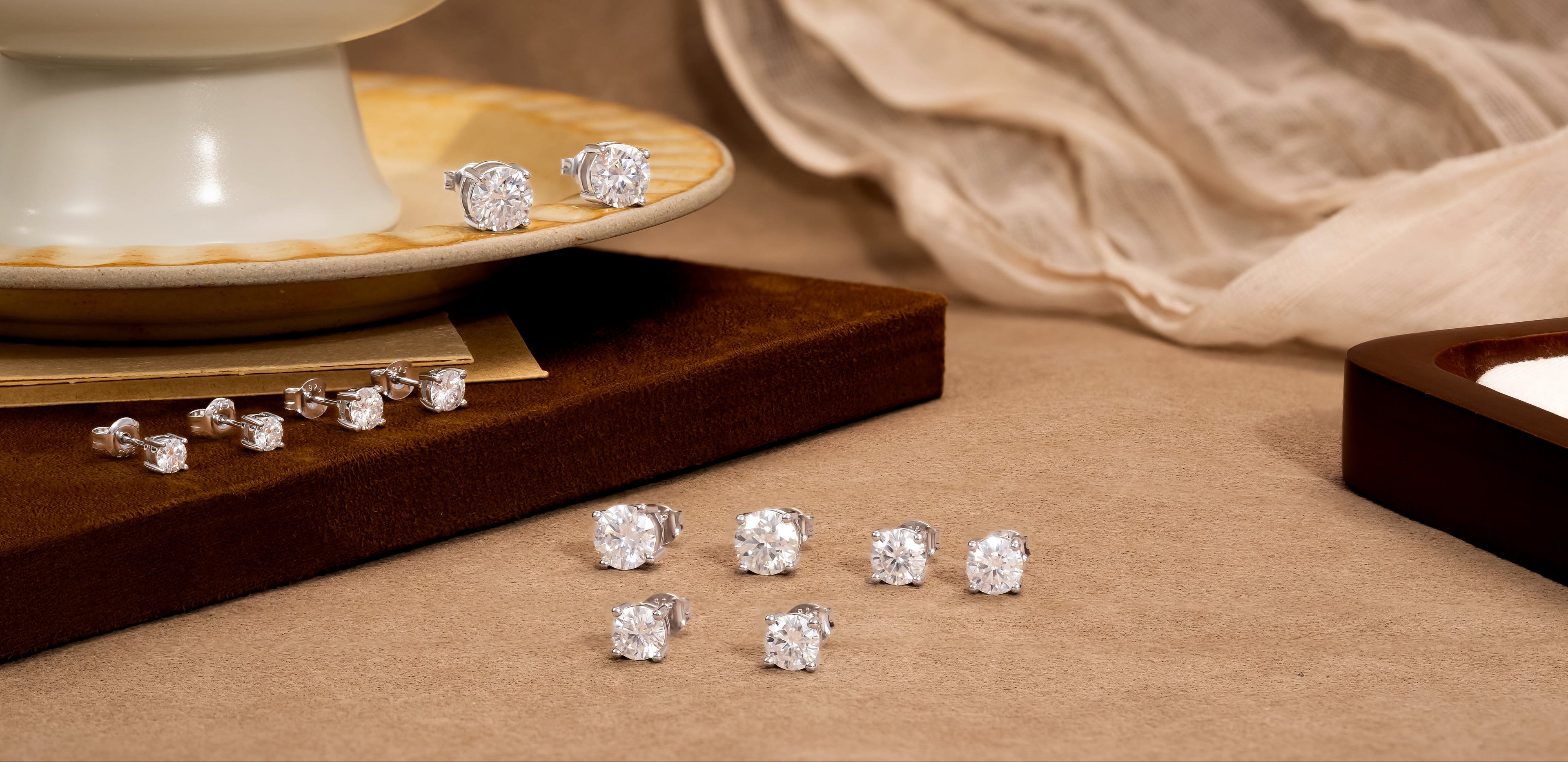 moissanite earrings