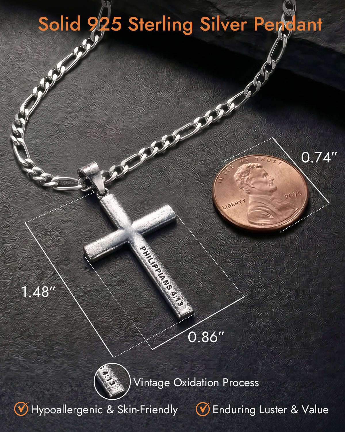 mens cross necklace