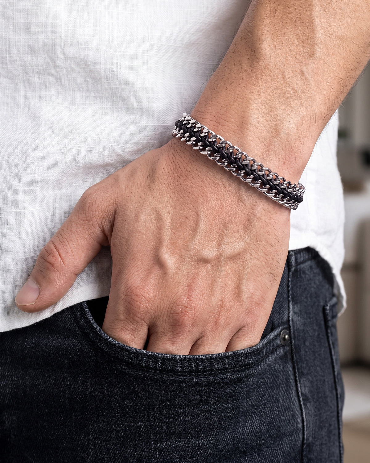 men's leather bracelet​