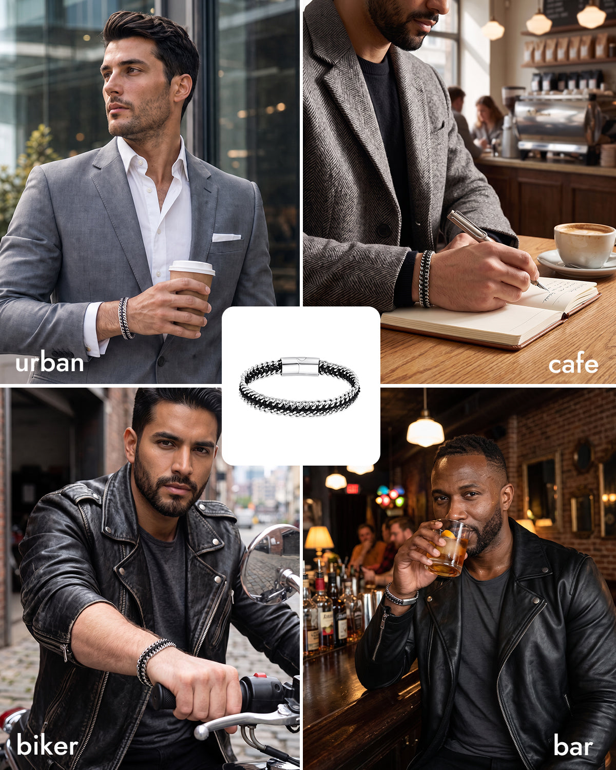 men's leather bracelet​