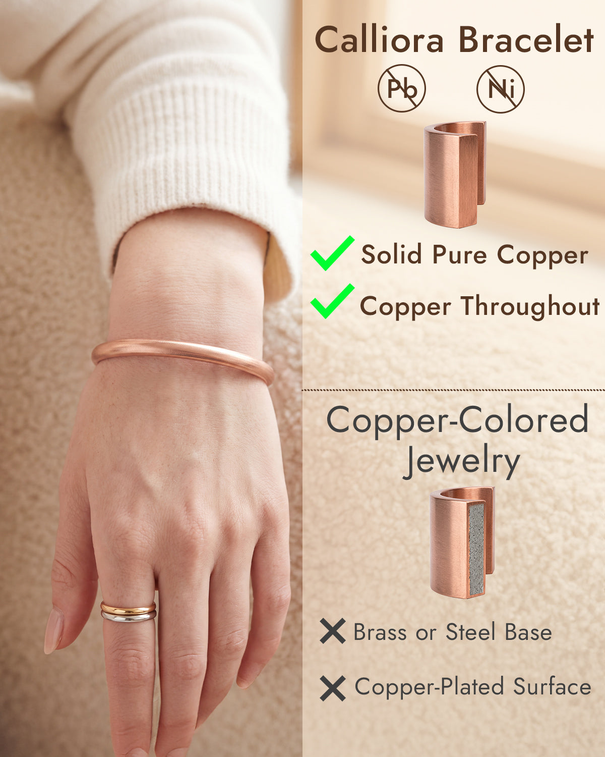 solid copper bracelet