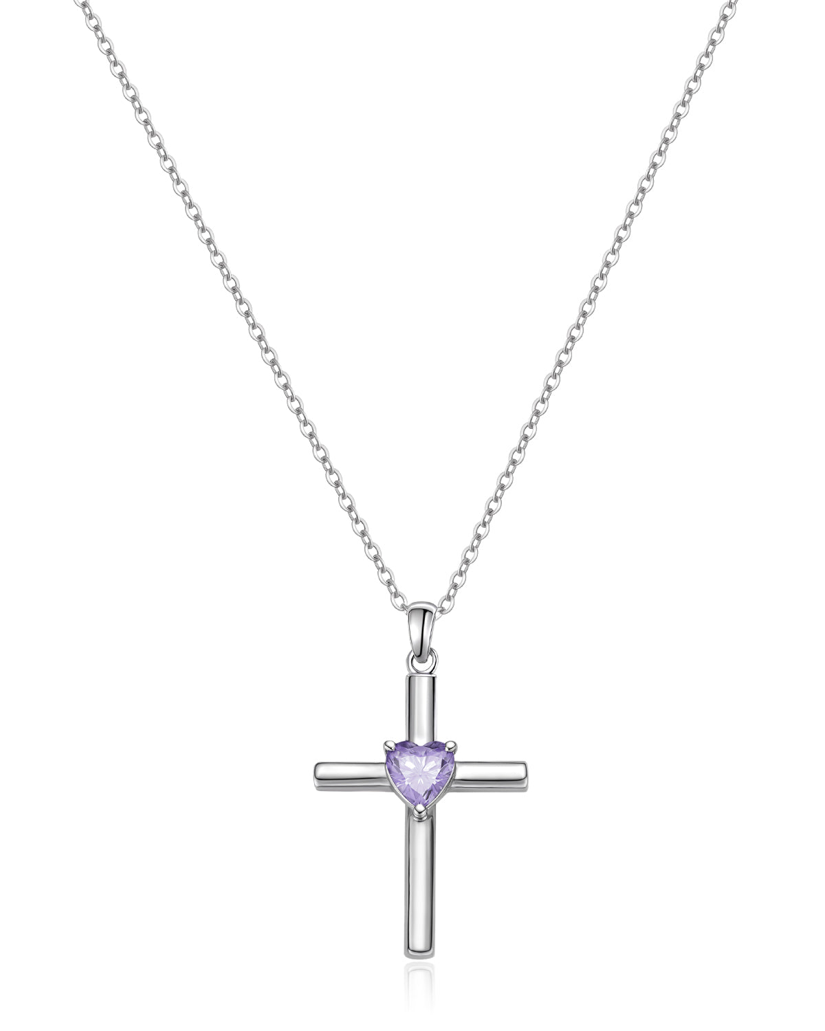 birthstone cross necklace