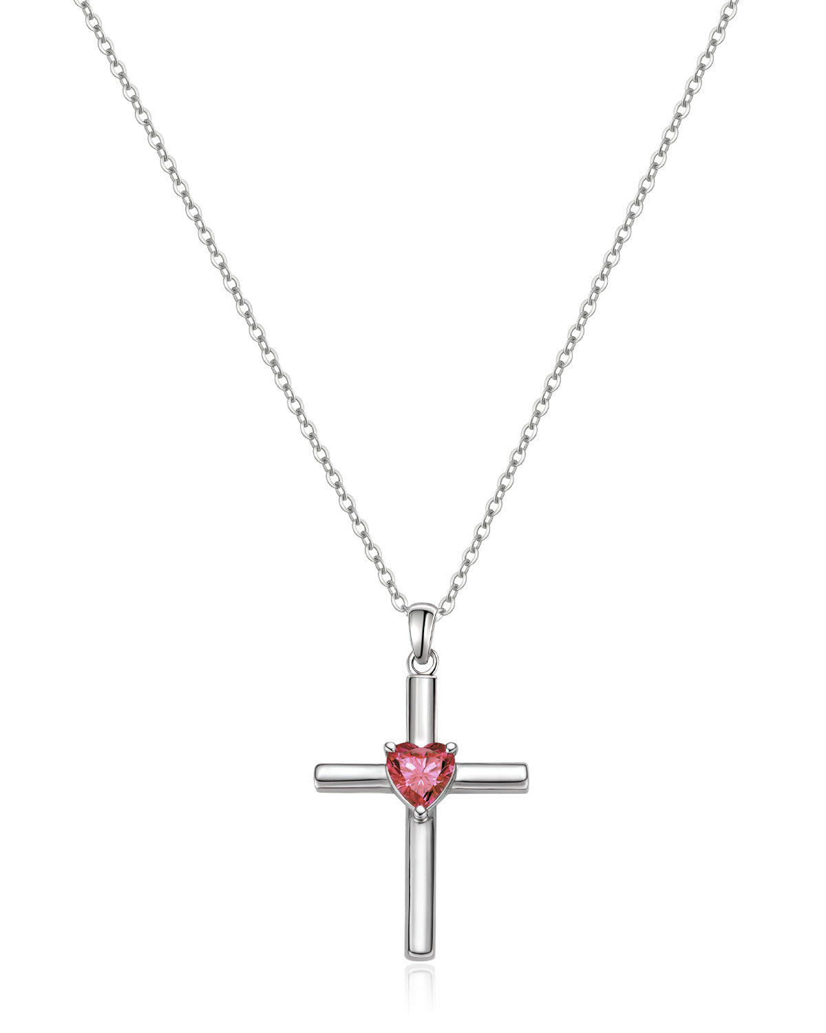 birthstone cross necklace