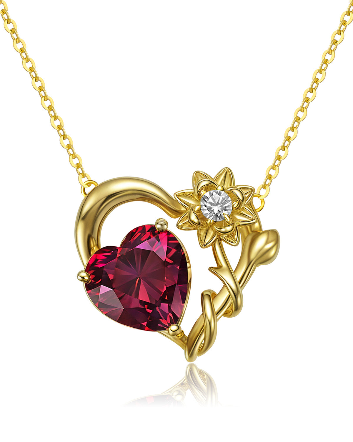 birthstone necklace gold