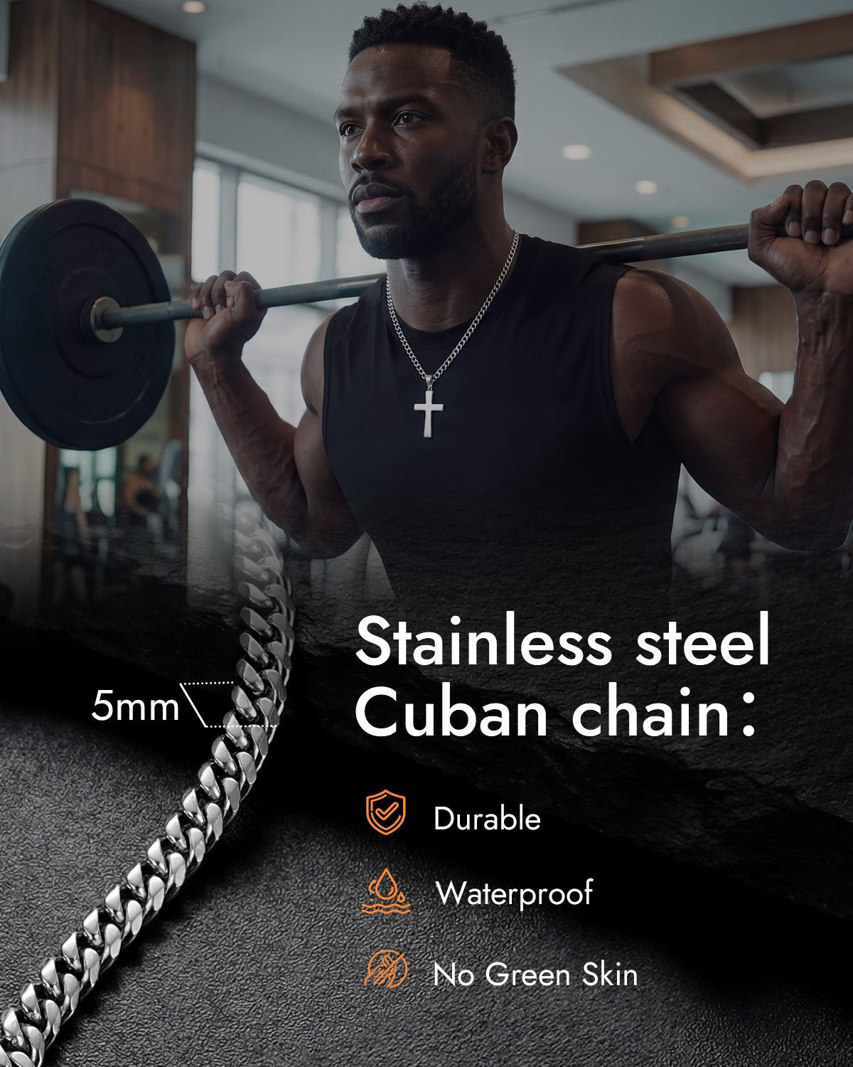 mens cross necklace