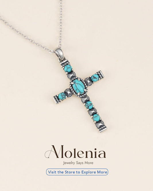 turquoise cross necklace for women
