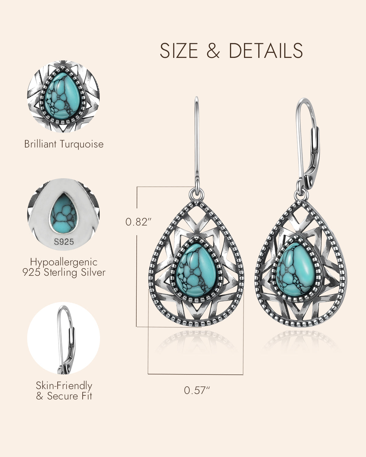 turquoise hoop earrings