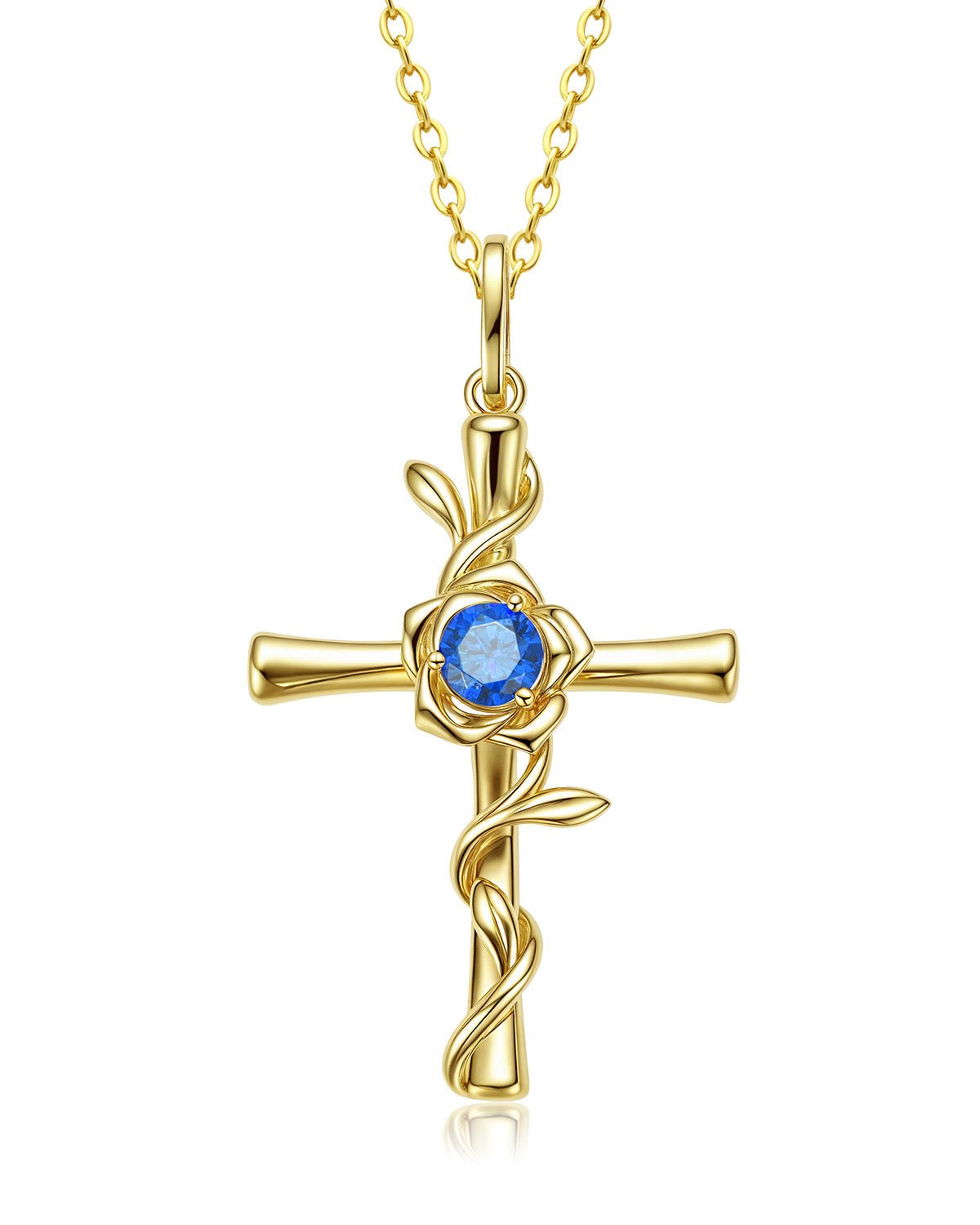 birthstone cross necklace
