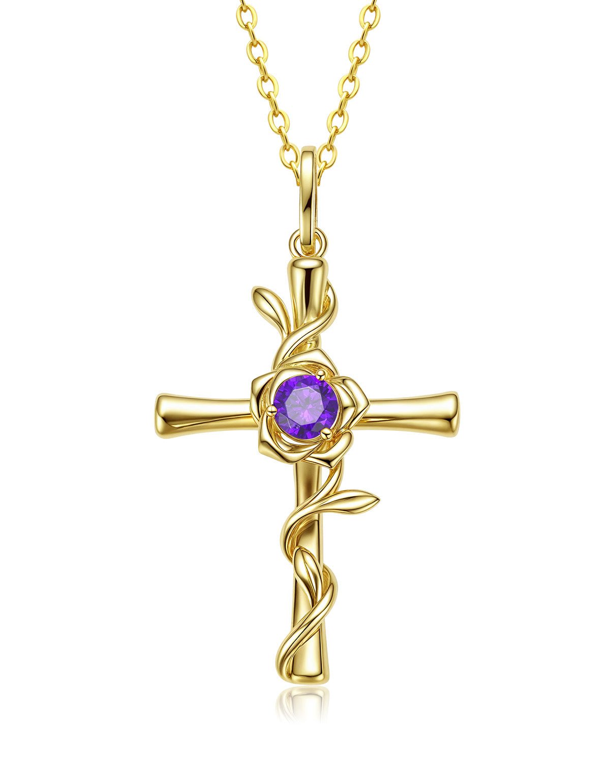 birthstone cross necklace