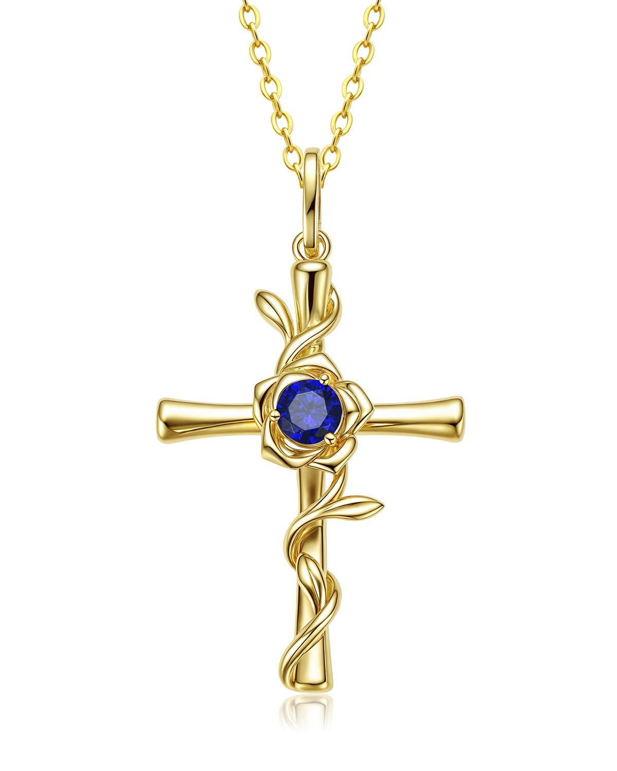 birthstone cross necklace