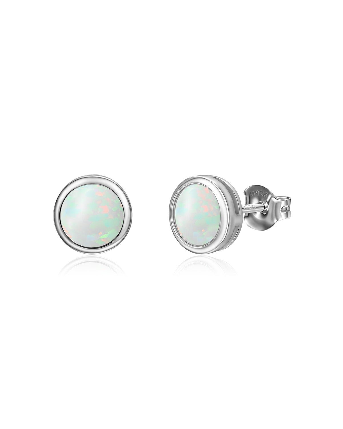 opal stud earrings