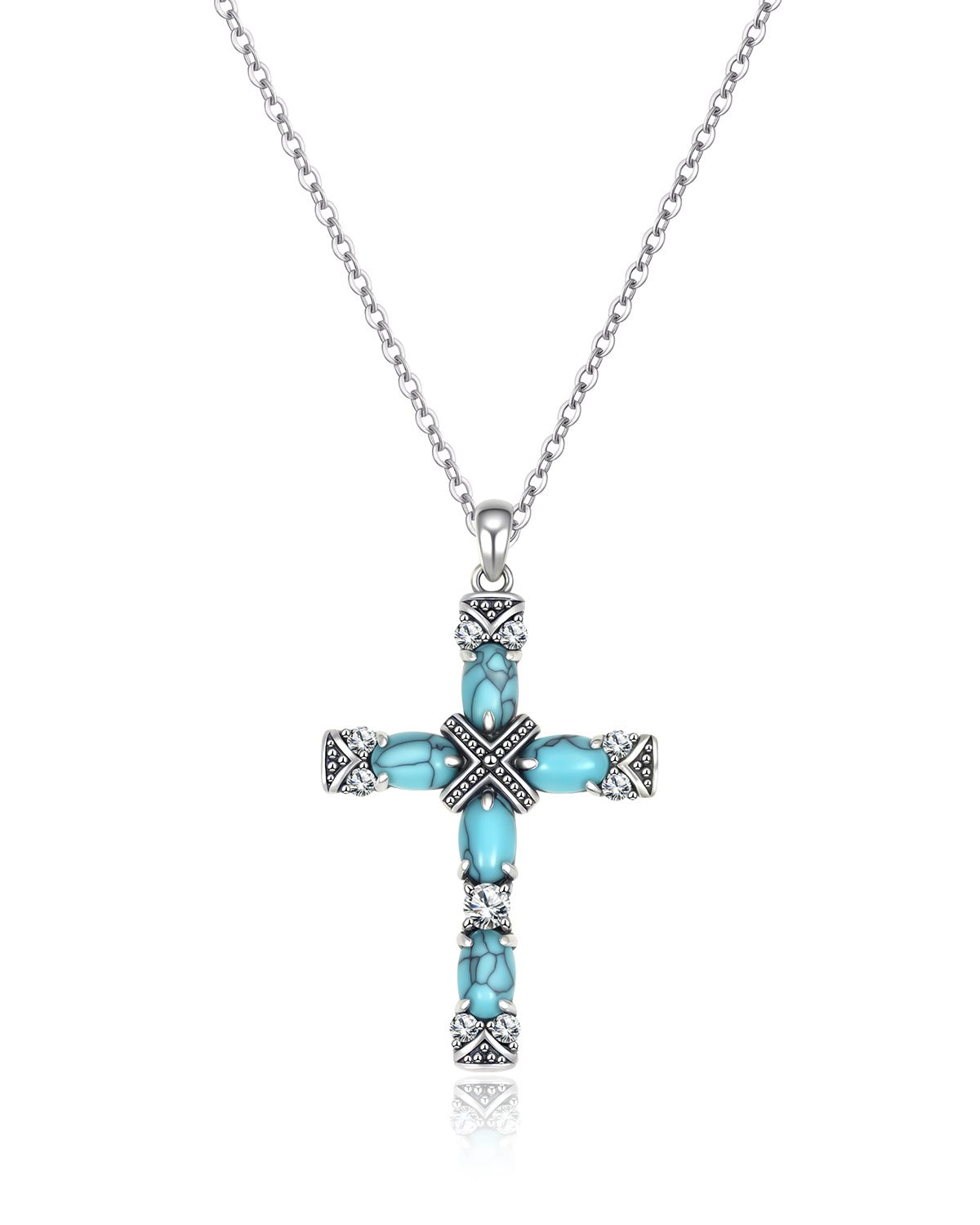 turquoise cross necklace