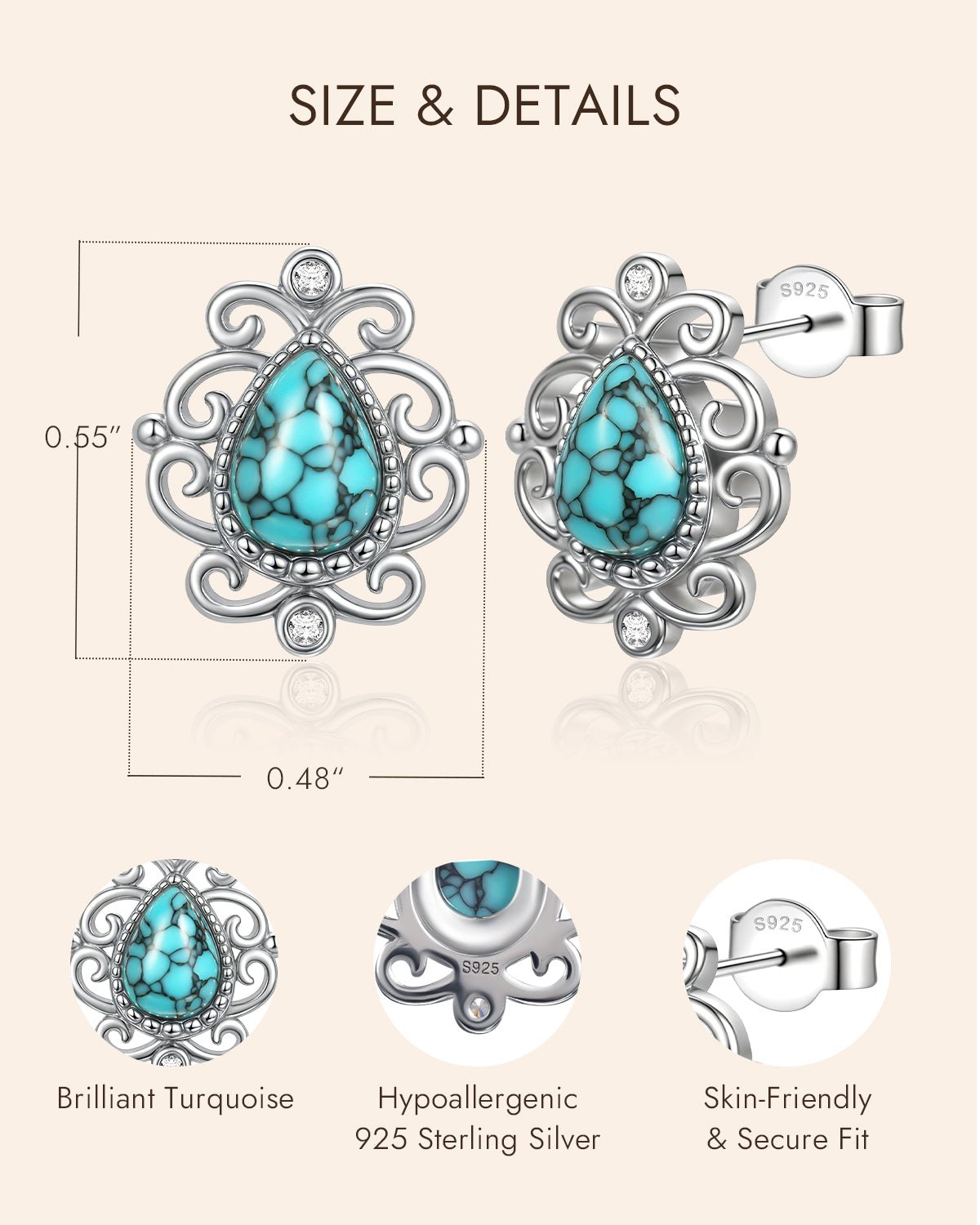 925 sterling silver earrings  