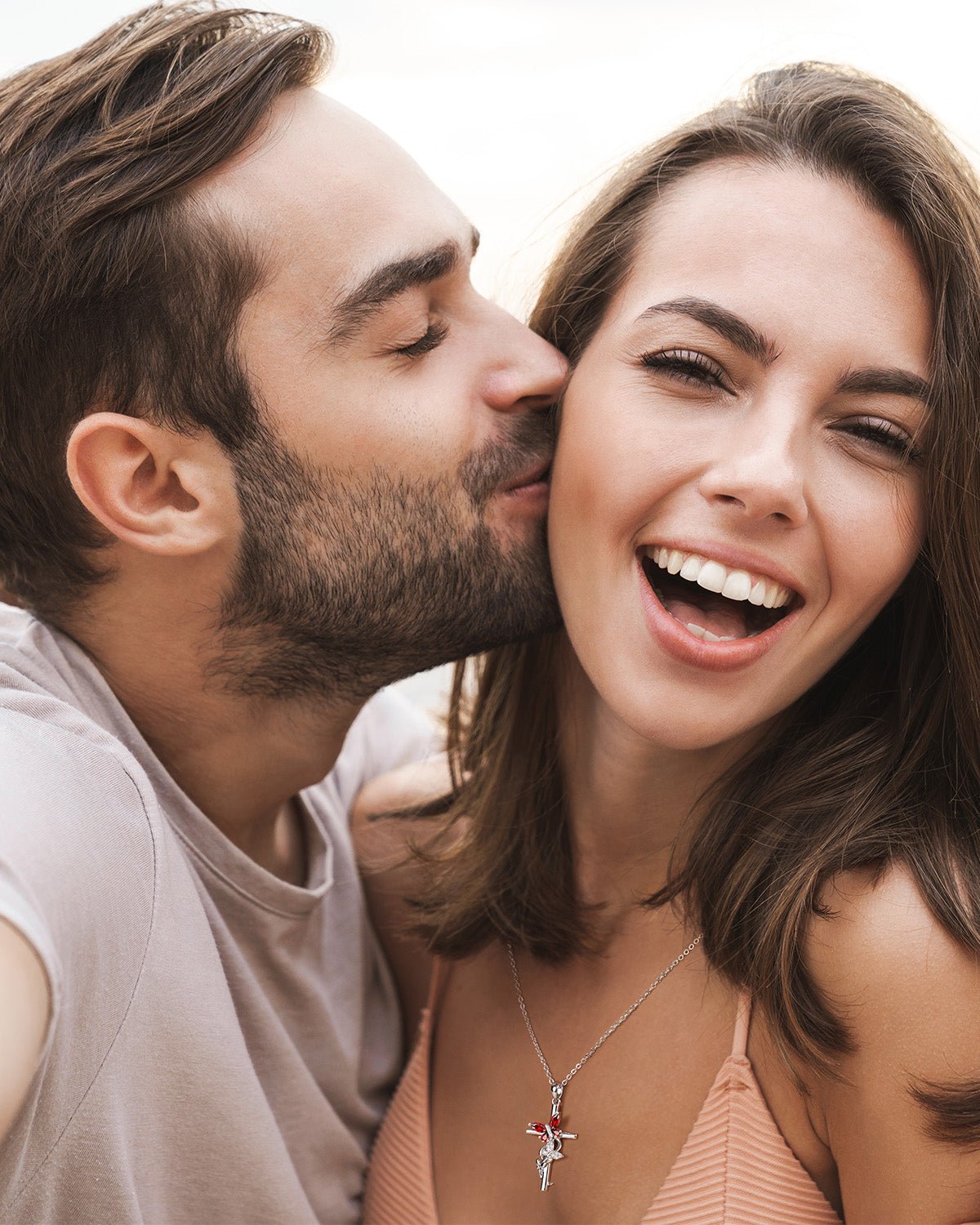 white gold cross necklace