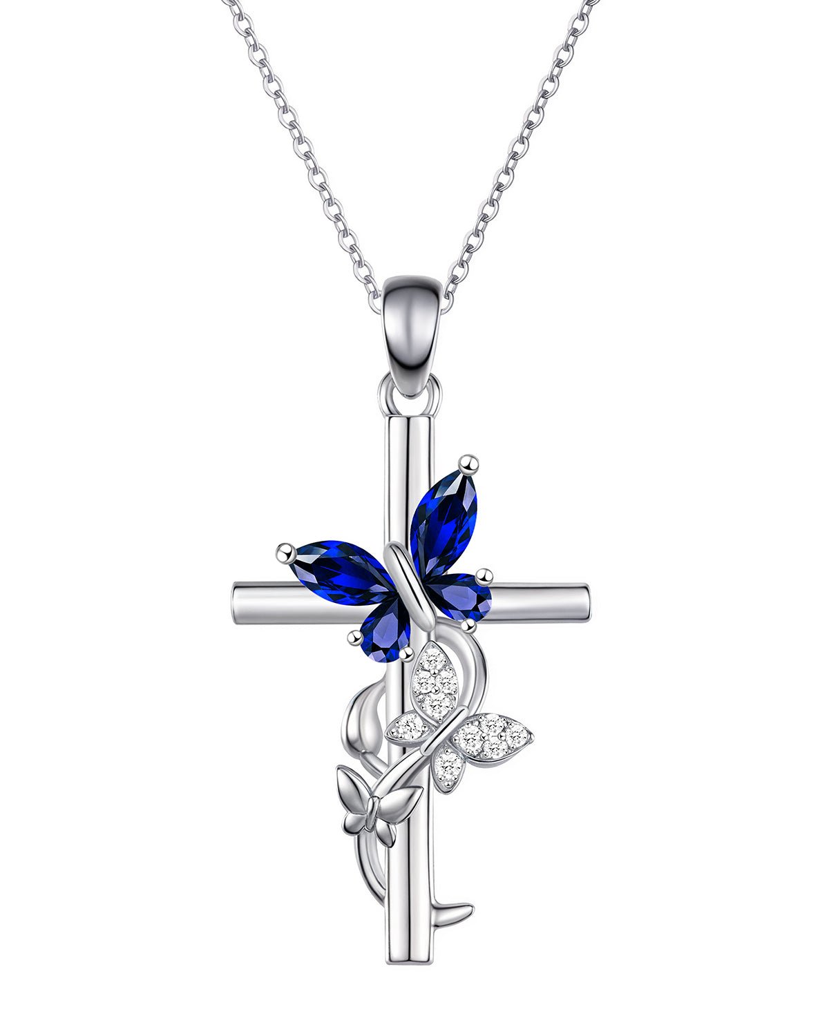 blue butterfly necklace