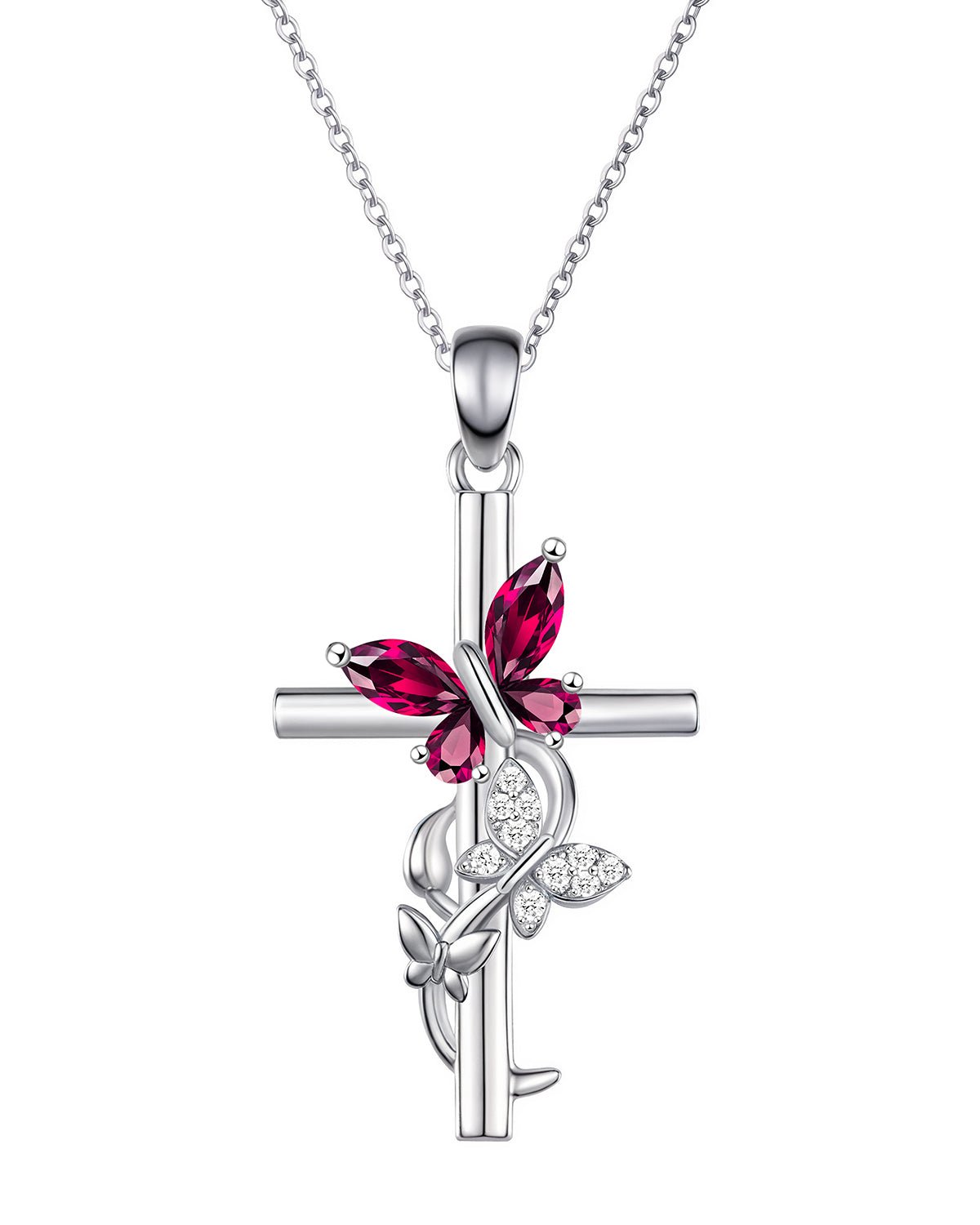 butterfly cross necklace