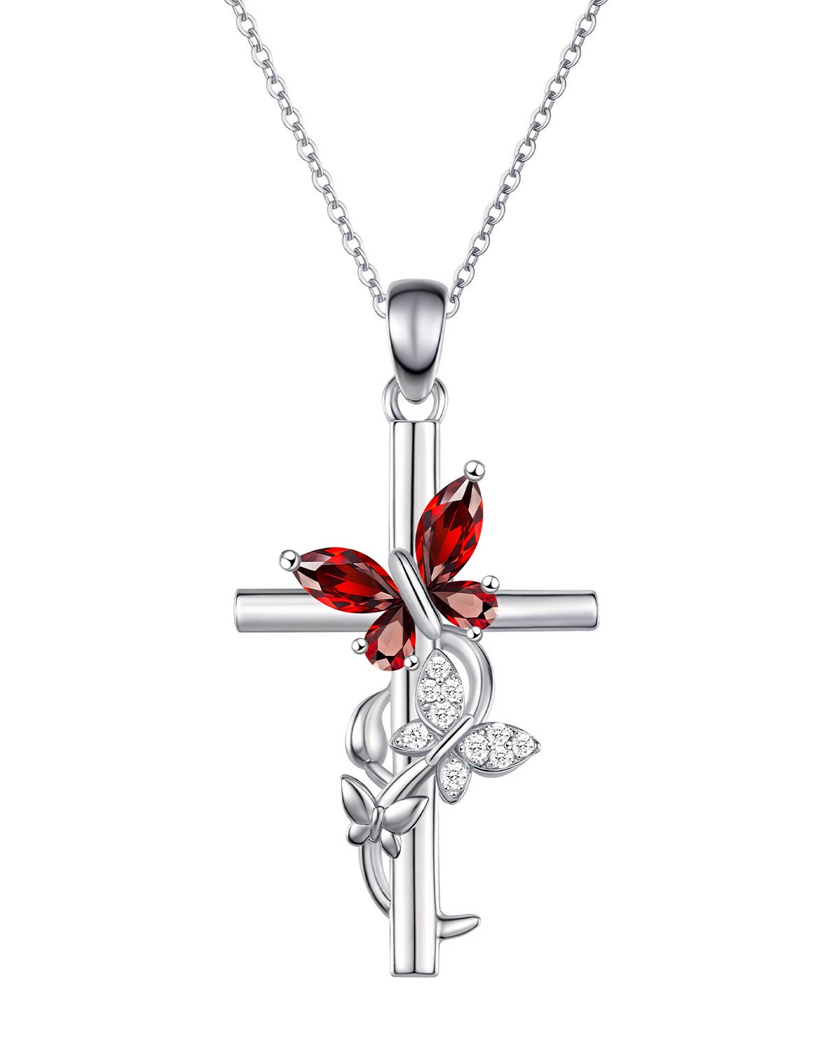 silver cross necklace​