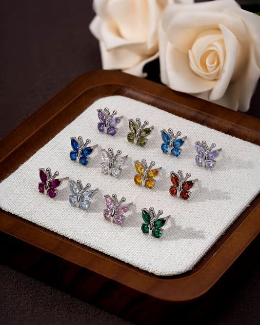 butterfly stud earrings